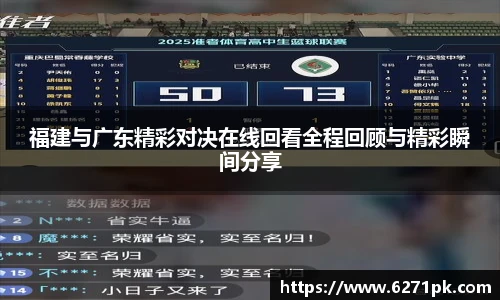 福建与广东精彩对决在线回看全程回顾与精彩瞬间分享
